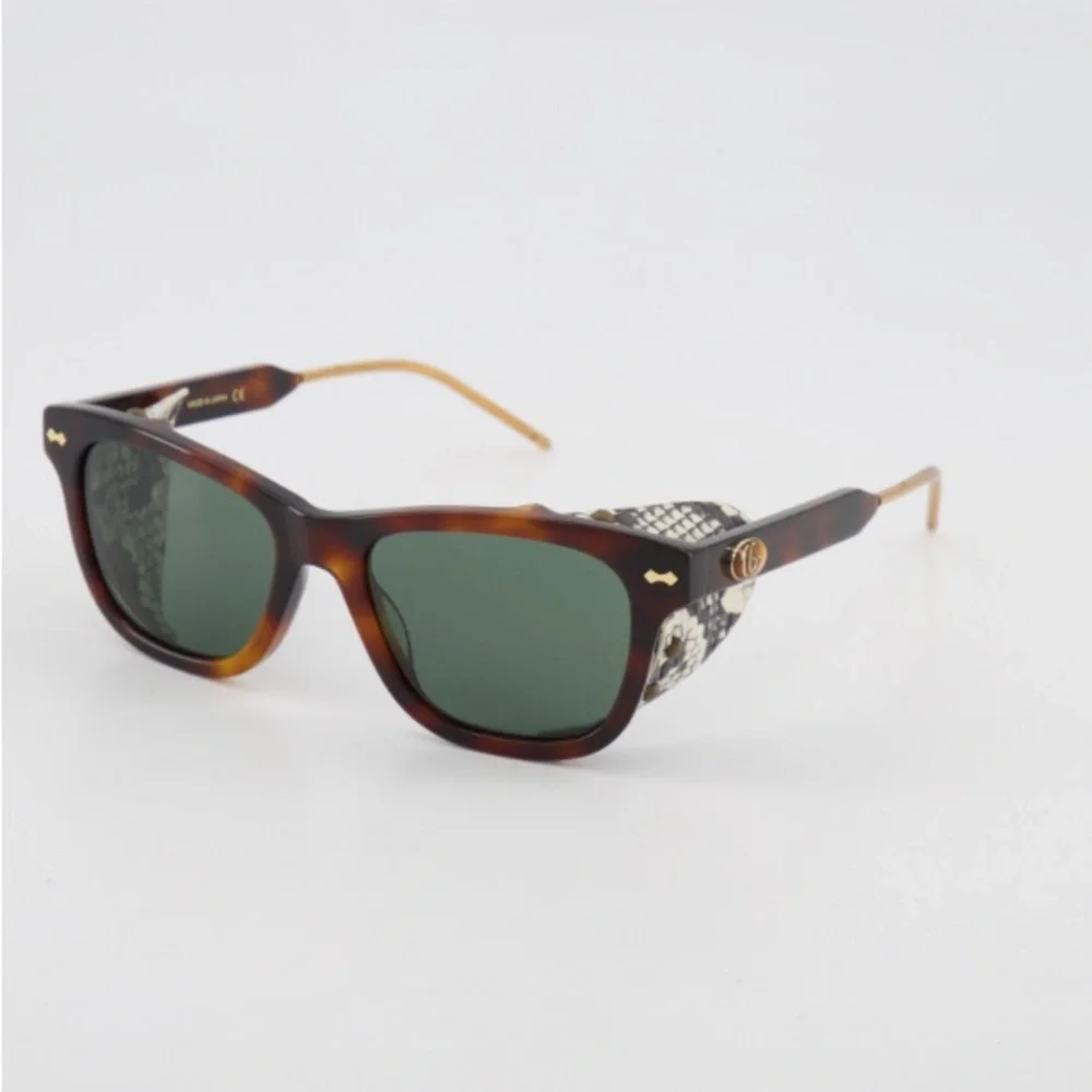 New - Gucci Men’s Snakeskin Sunglasses GG0671S 002 Havana Limited edit…